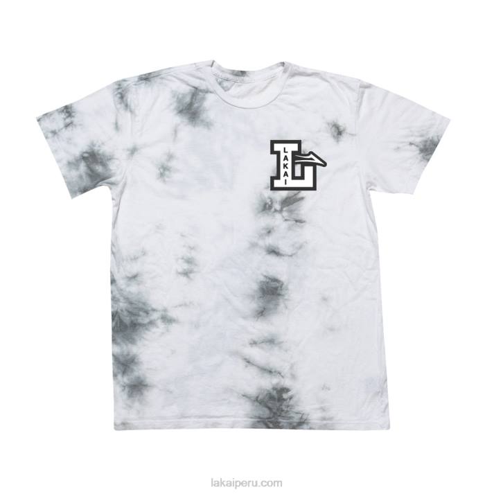 tenido_anudado_gris_6xtr159lakai_camiseta_de_letra.jpg teñido anudado gris 6XTR159Lakai camiseta de letra - Imagen 1