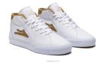 blanco 6XTR238Lakai zapatillas de skate de piel flaco 2 mid - Imagen 4